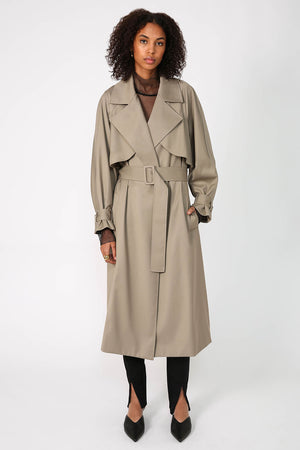 margin trench coat / sage green