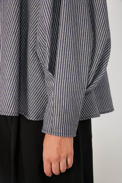 raven top / denim blue|white stripe