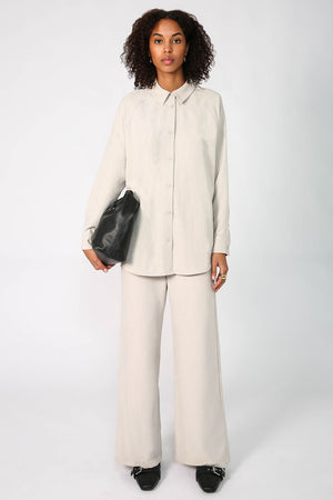 roam shirt / parchment beige