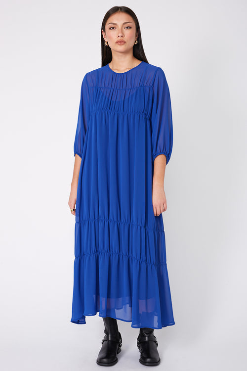 section dress / capri blue