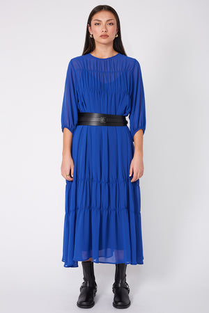 section dress / capri blue