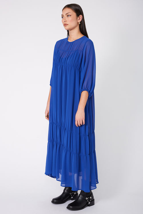 section dress / capri blue