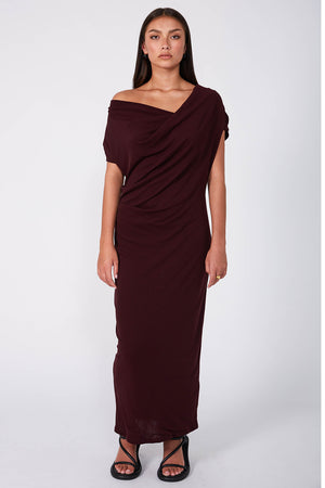 torrent maxi dress / dark sangria red