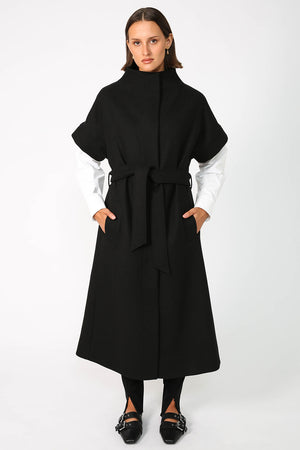 tunnelled coat / black