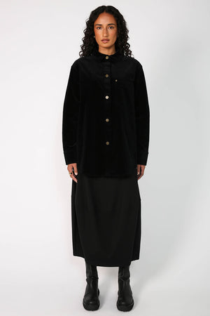 turning shacket / dark ink cord