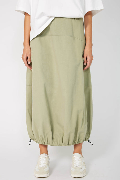 voter skirt / matcha green