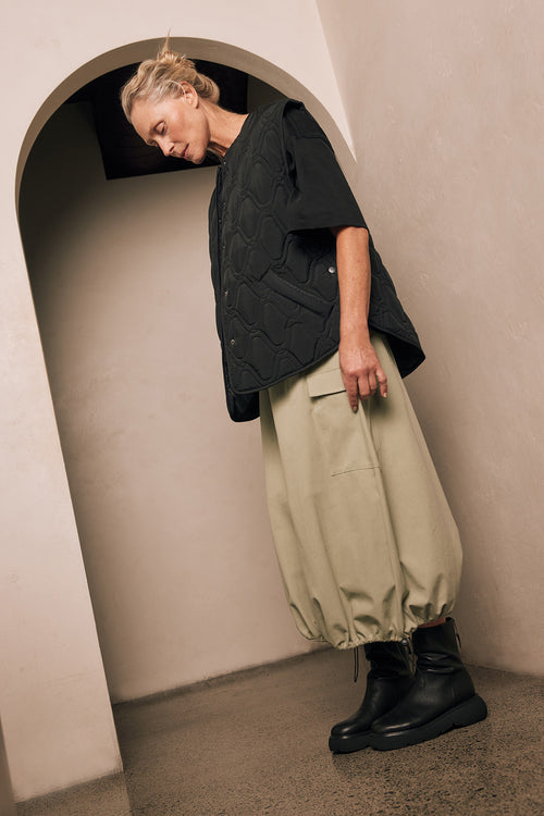 voter skirt / matcha green
