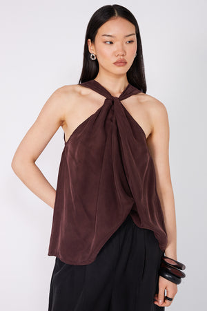 nemesis sleeveless top / sangria