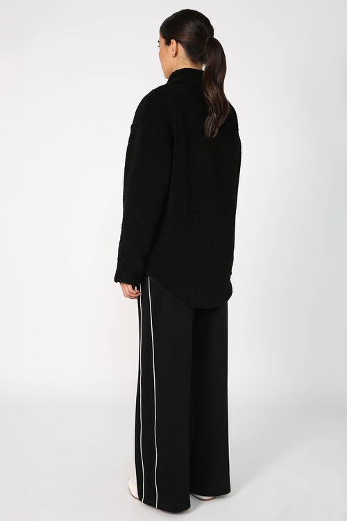 shearled jacket / black