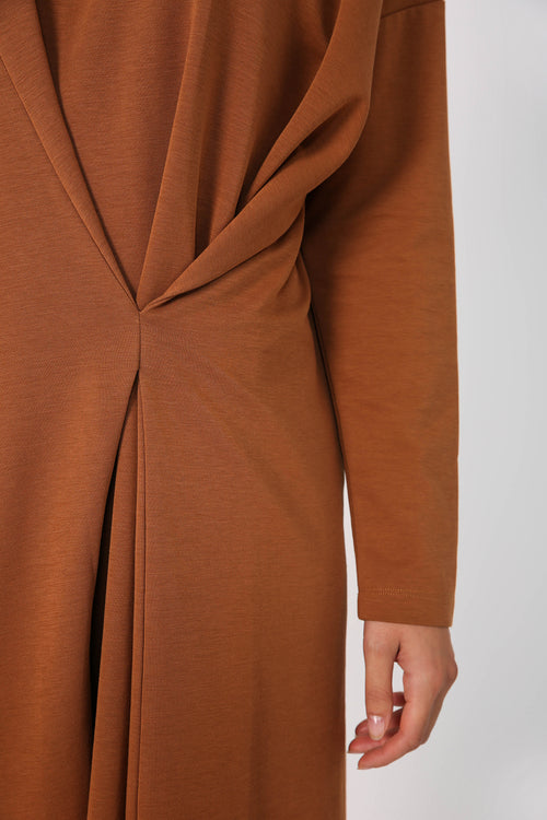 evolve midi dress / toffee brown