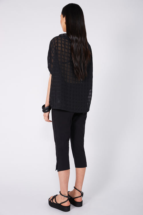 orbisal top / black sheer check