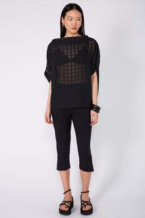 orbisal top / black sheer check