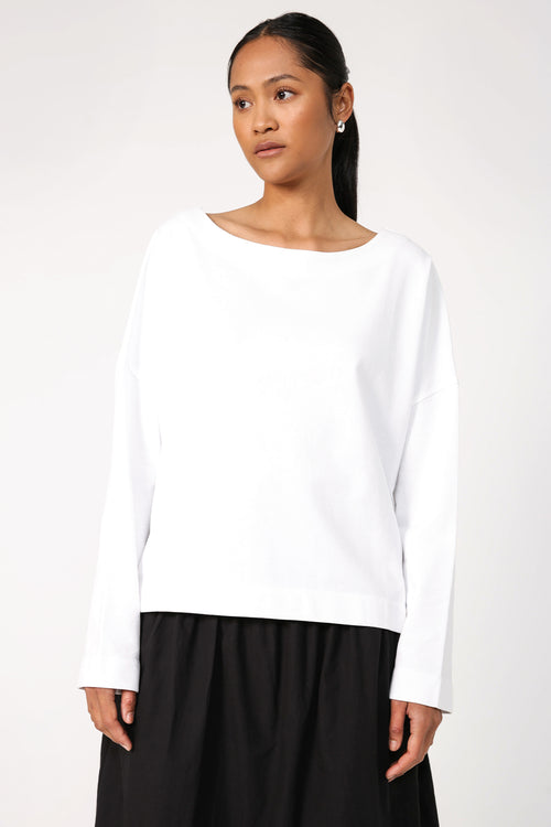 orbit sweater / white