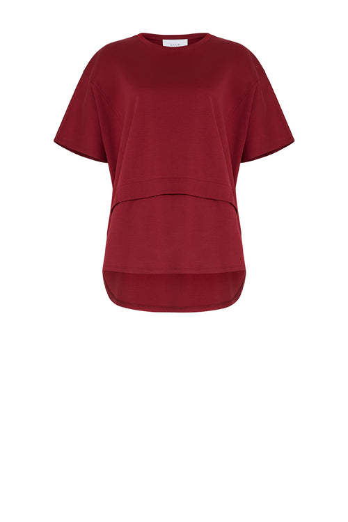 overturn tee / burgundy