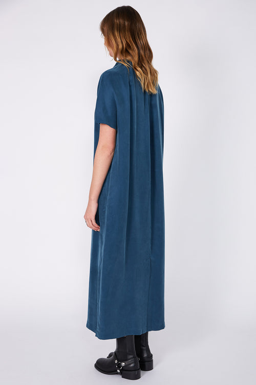overview midi dress / dark teal