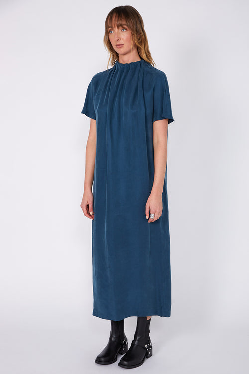 overview midi dress / dark teal