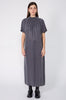 overview midi dress / steel blue