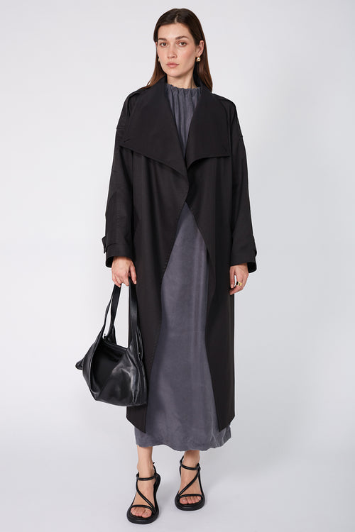 overview midi dress / steel blue