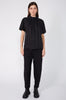 overview short sleeve top / black