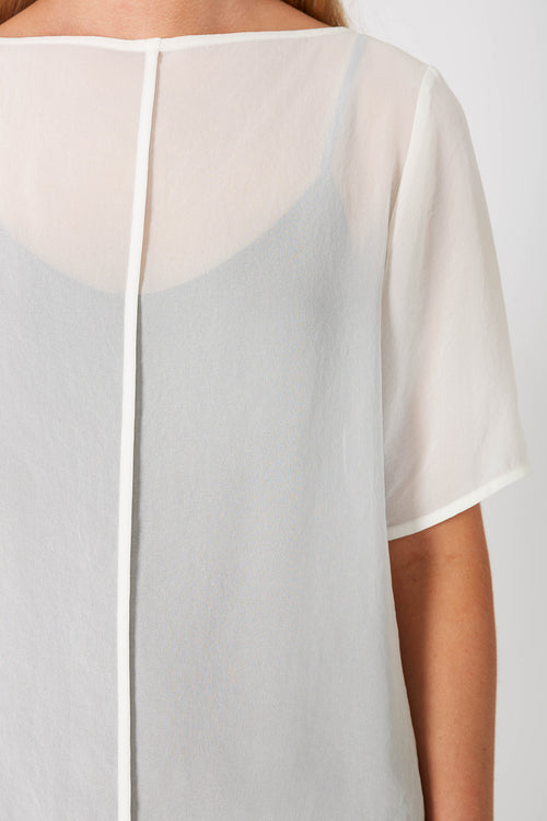 element short sleeve top / vintage white