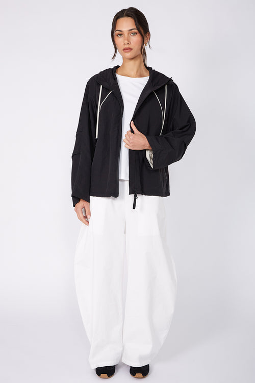 parka jacket / black|natural