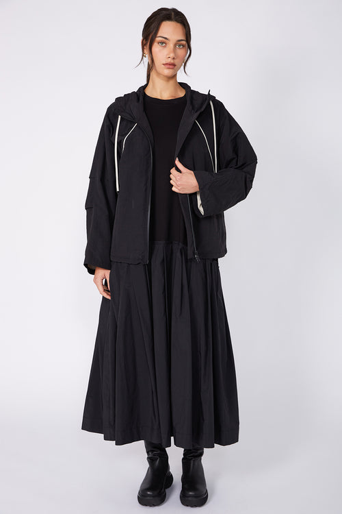 parka jacket / black|natural