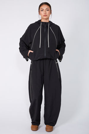 parka jacket / black|natural
