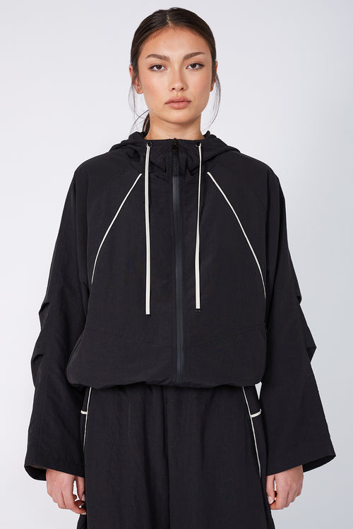 parka jacket / black|natural
