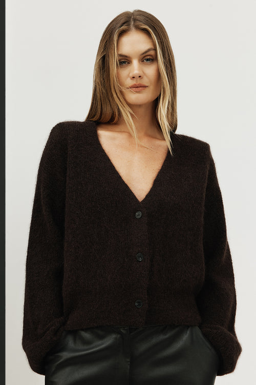 phase v cardi / espresso chocolate