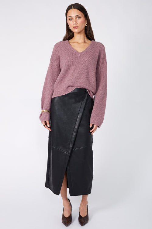 phase v sweater / dusky mauve