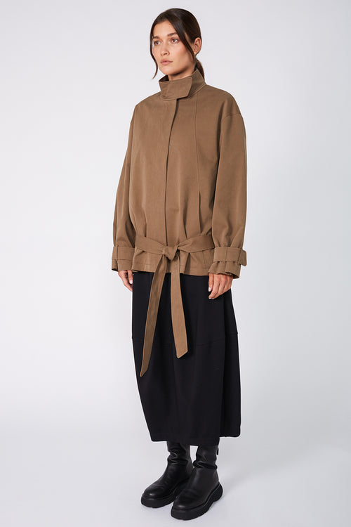pilot jacket / mocha brown