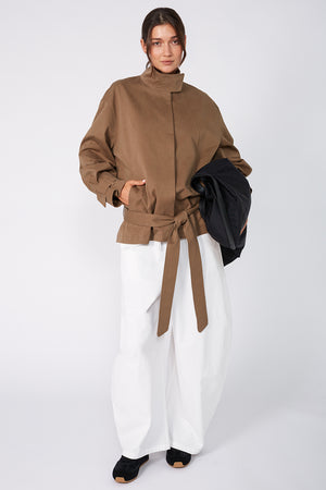 pilot jacket / mocha brown