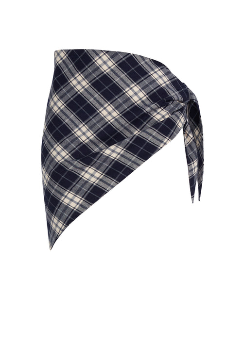 plaid bandana / navy | ecru plaid