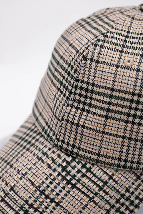 plaid cap / natural|khaki|black plaid