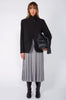 pleating midi skirt / grey