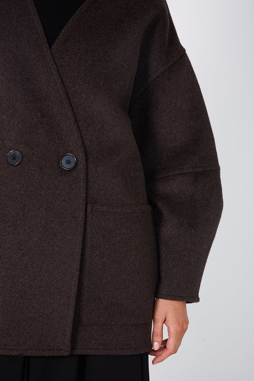 profile coat / chocolate marle