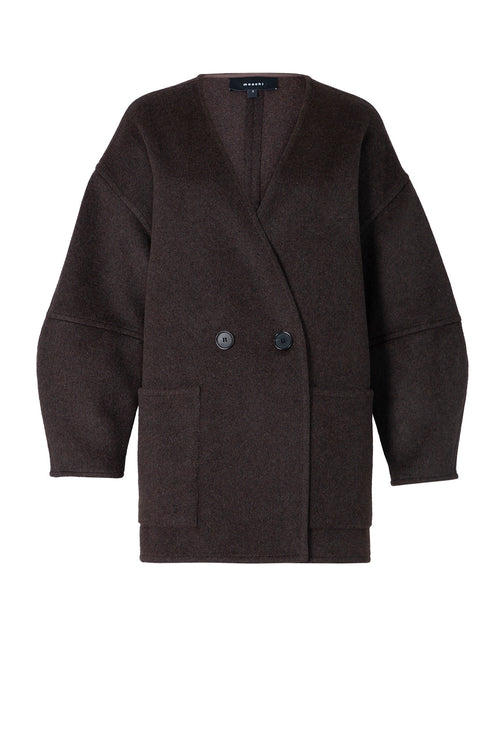 profile coat / chocolate marle