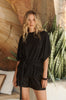 prompt tie sweater / black|silver lurex