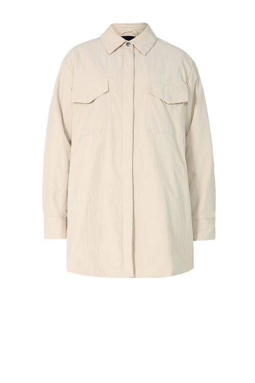 puffed shirt shacket / ecru|ecru