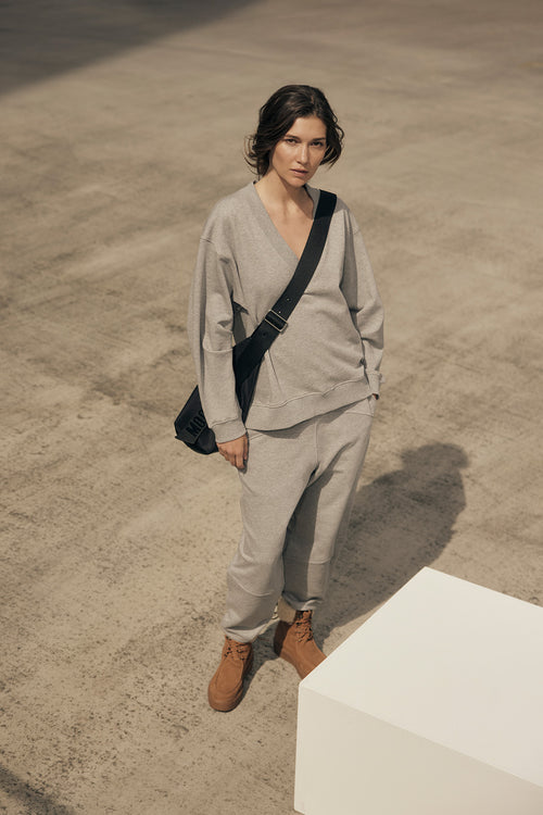 puff v sweat / grey marle