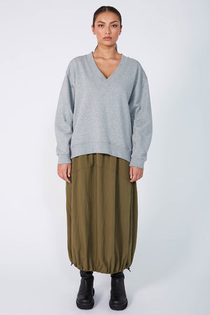 puff v sweat / grey marle