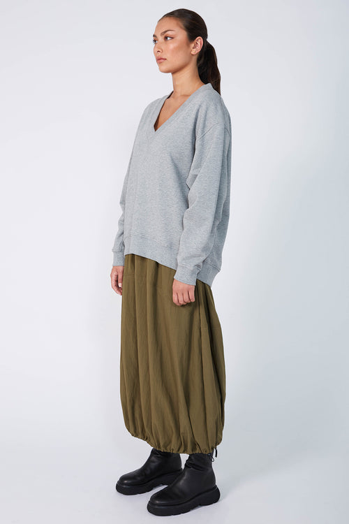 puff v sweat / grey marle