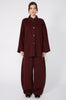 radier shacket / dark sangria red