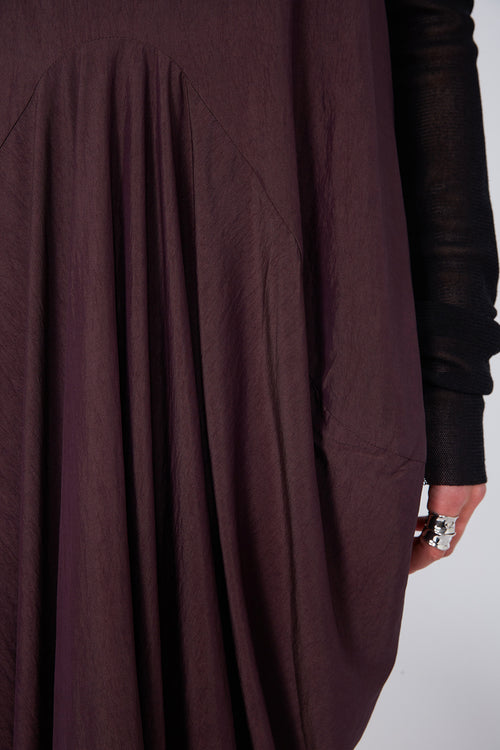 ratio pinnie dress / dark aubergine