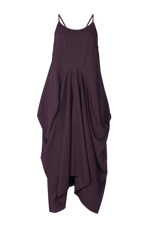 ratio pinnie dress / dark aubergine