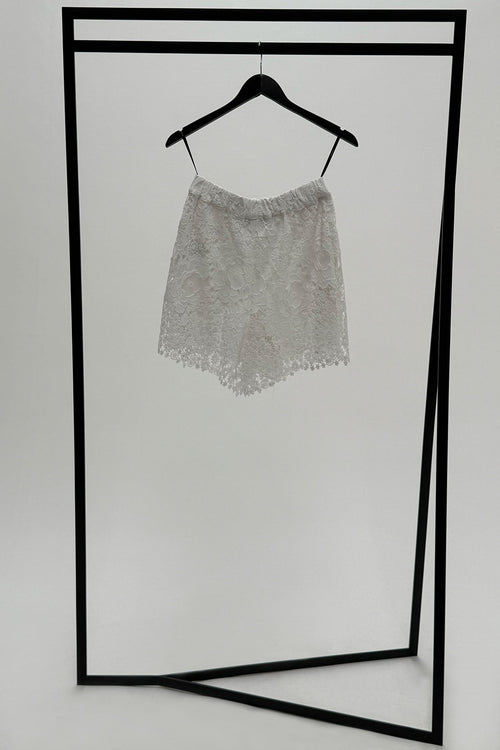 ravel short / white lace
