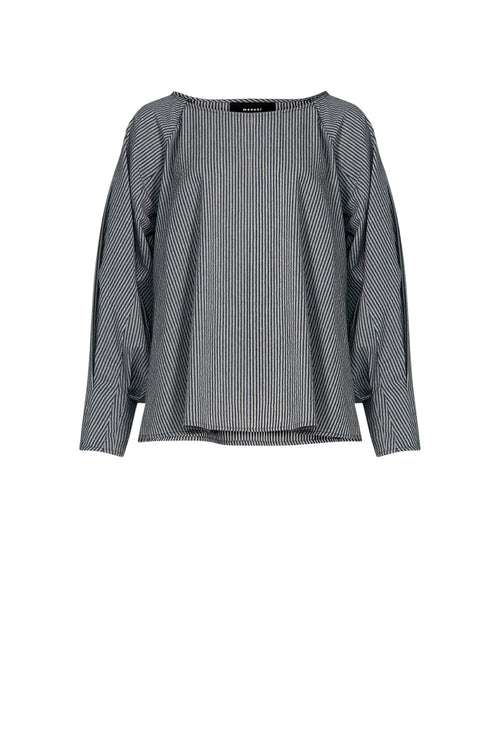 raven top / denim blue|white stripe