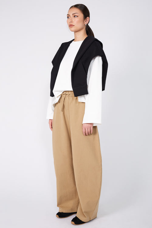 recede pant / camel