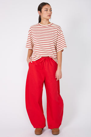 recede pant / red