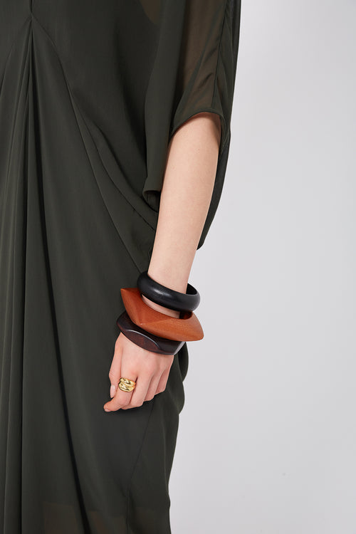 redeem midi dress / artillery green